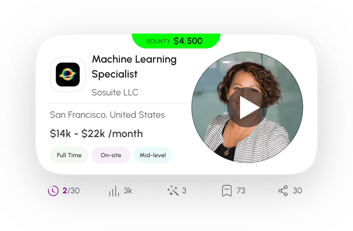 Machine Learning Specialist Job Card