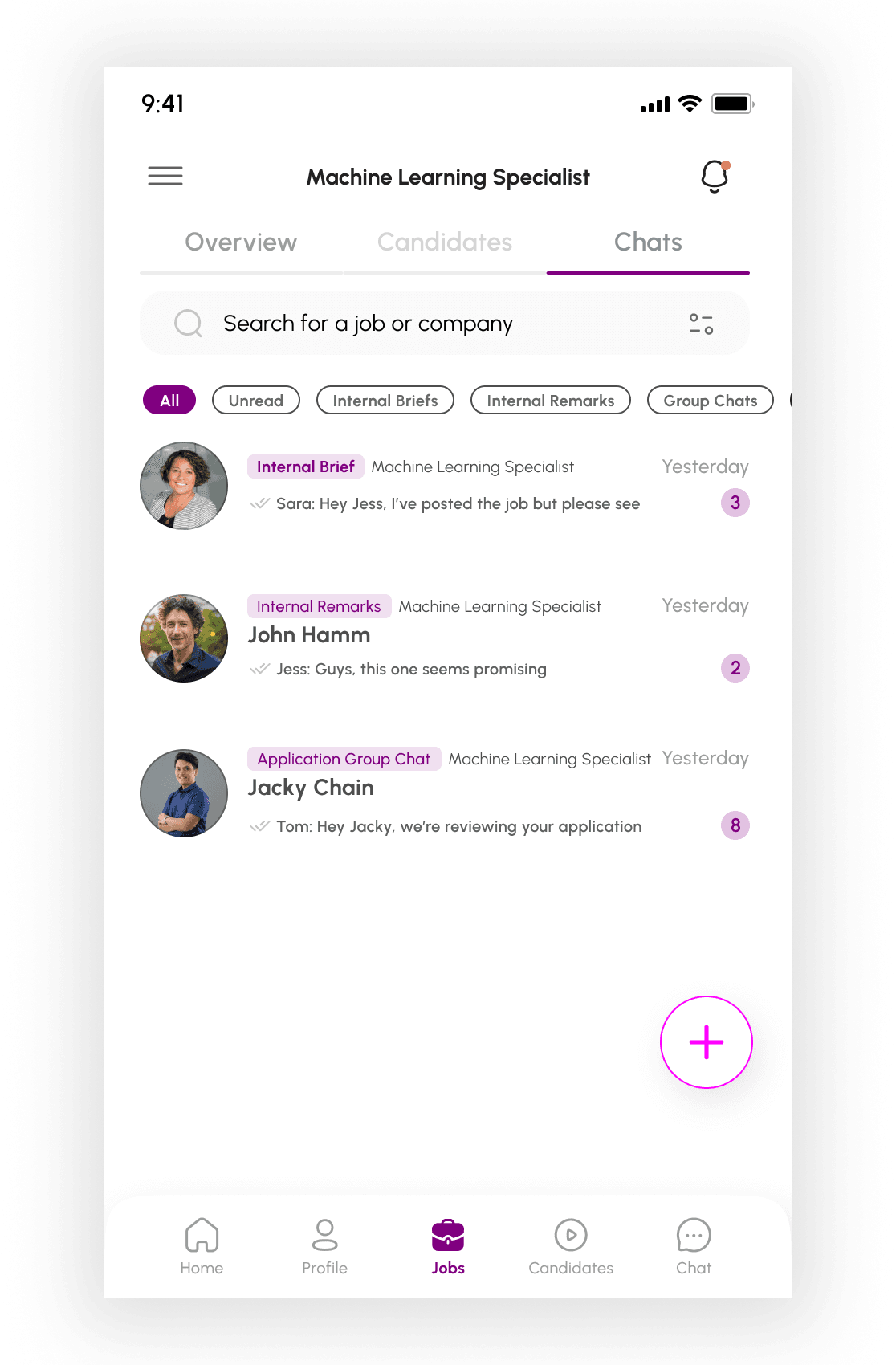 Job Chat Interface